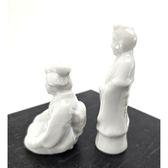 Vintage Inarco Japanese Porcelain Figurines Set Of 2 Geisha Lady je229 - Picture 4 of 5